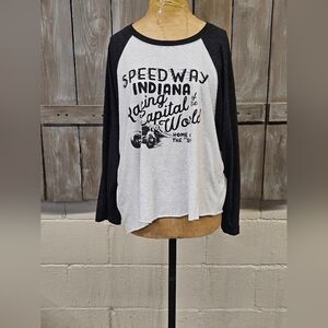The Shop Indy Indianapolis 500 Crop Top  T Shirt Speedway Indiana Womens XL READ